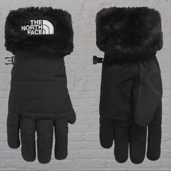 The North Face Kids Shasta Gloves Girls Large Heatseeker Insulation Etip Fleece - Picture 1 of 9